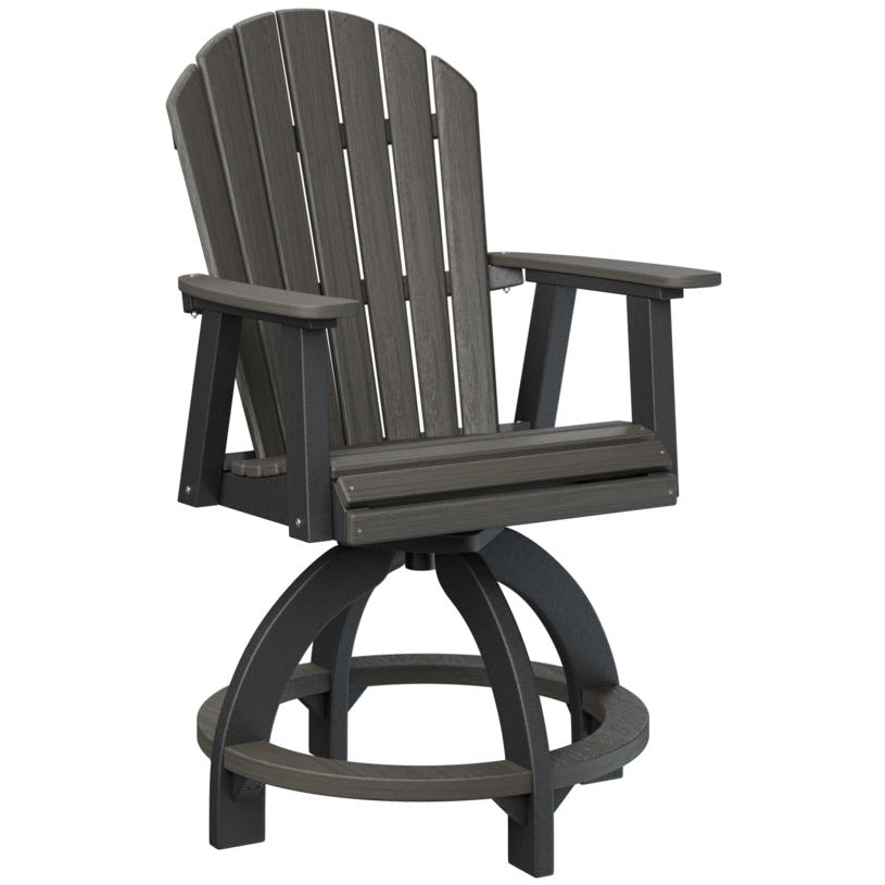 Comfo Back Adirondack Swivel Counter Chair