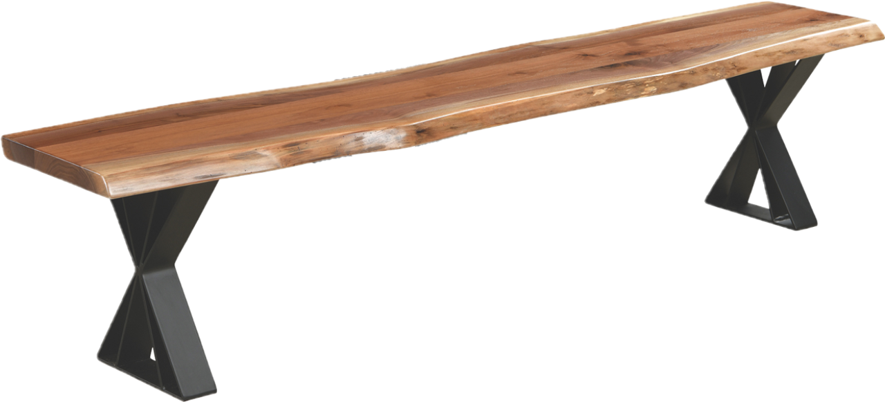 QW Amish Fillmore Live Edge Bench - Thumbnail 2