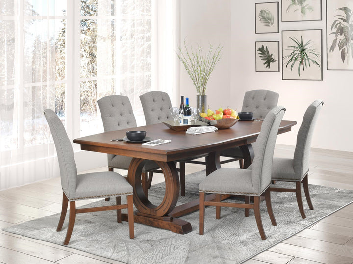 QW Amish Florence 7pc Set w/ Upholstered Chairs