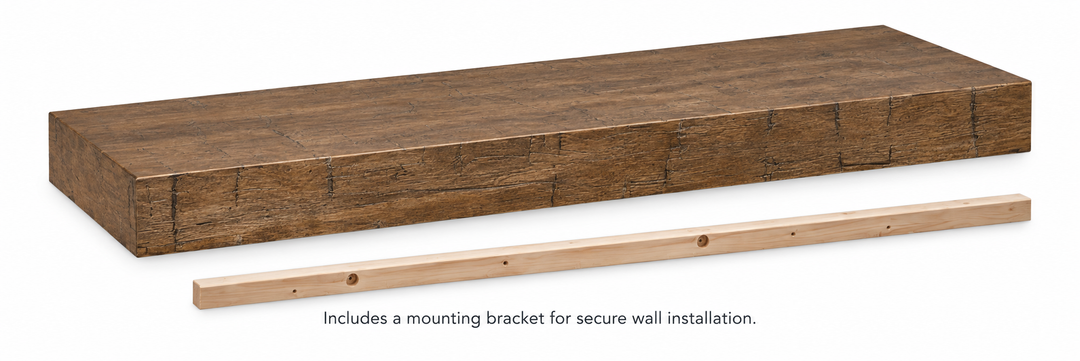 Hand Hewn Floating Shelf