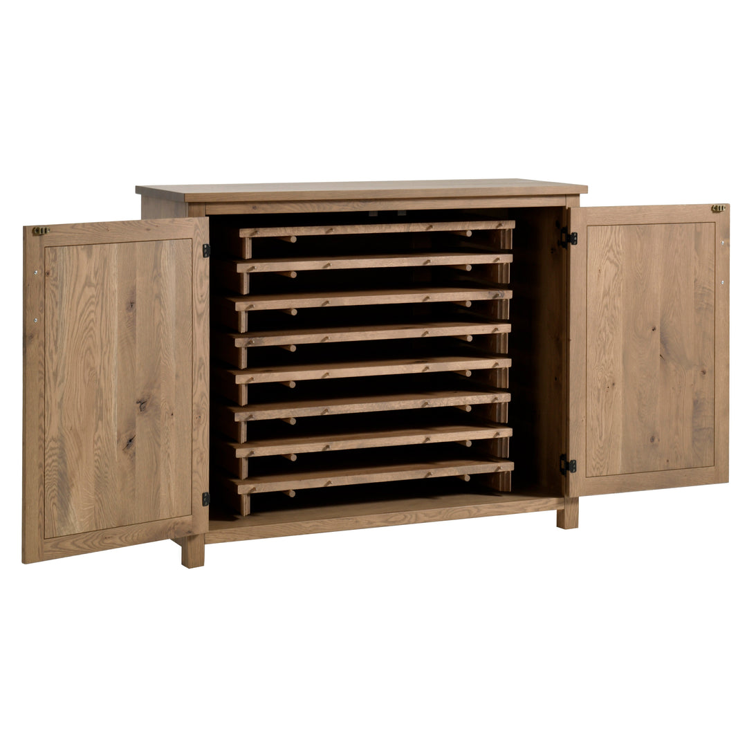 QW Amish Keystone Leaf Cabinet