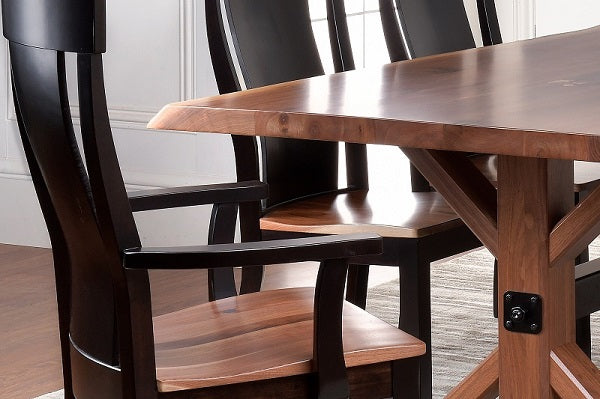 Walnut Live Edge 6pc Dining Set