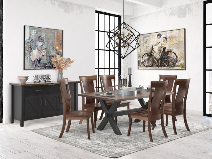 QW Amish Manhattan Live Edge 7pc Set