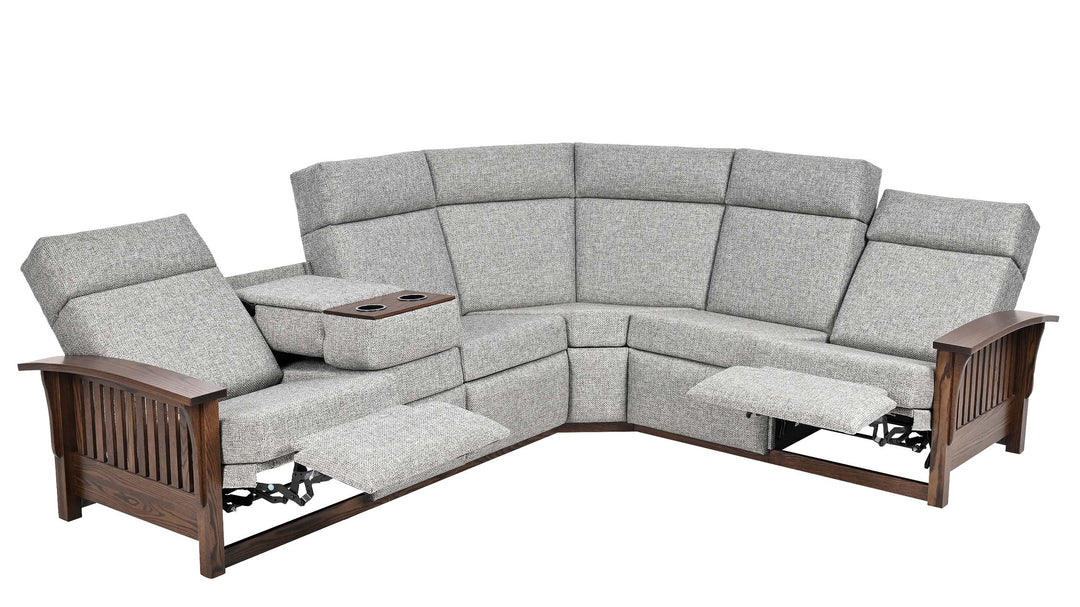 QW Amish Mission Reclining Sectional