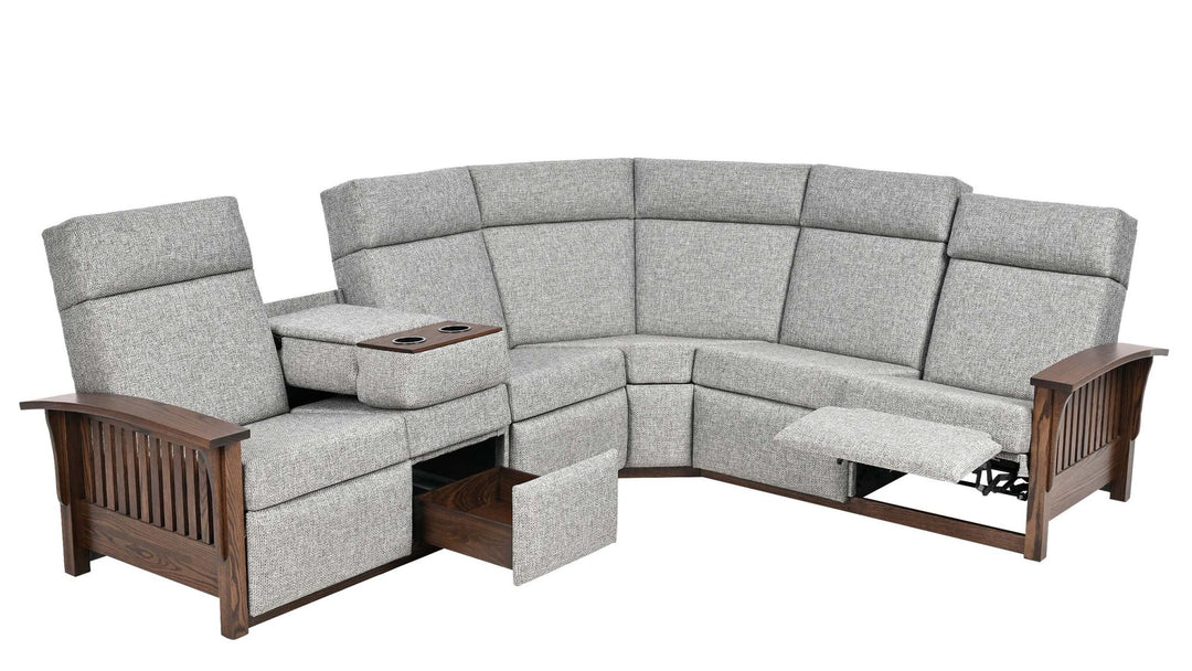 QW Amish Mission Reclining Sectional