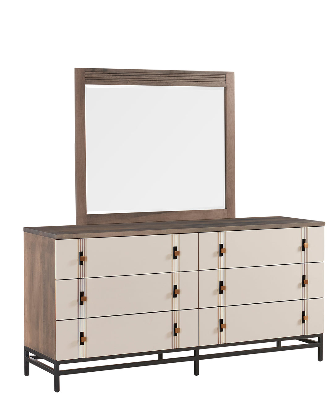 QW Amish Abshire 6 Drawer Dresser with Optional Mirror