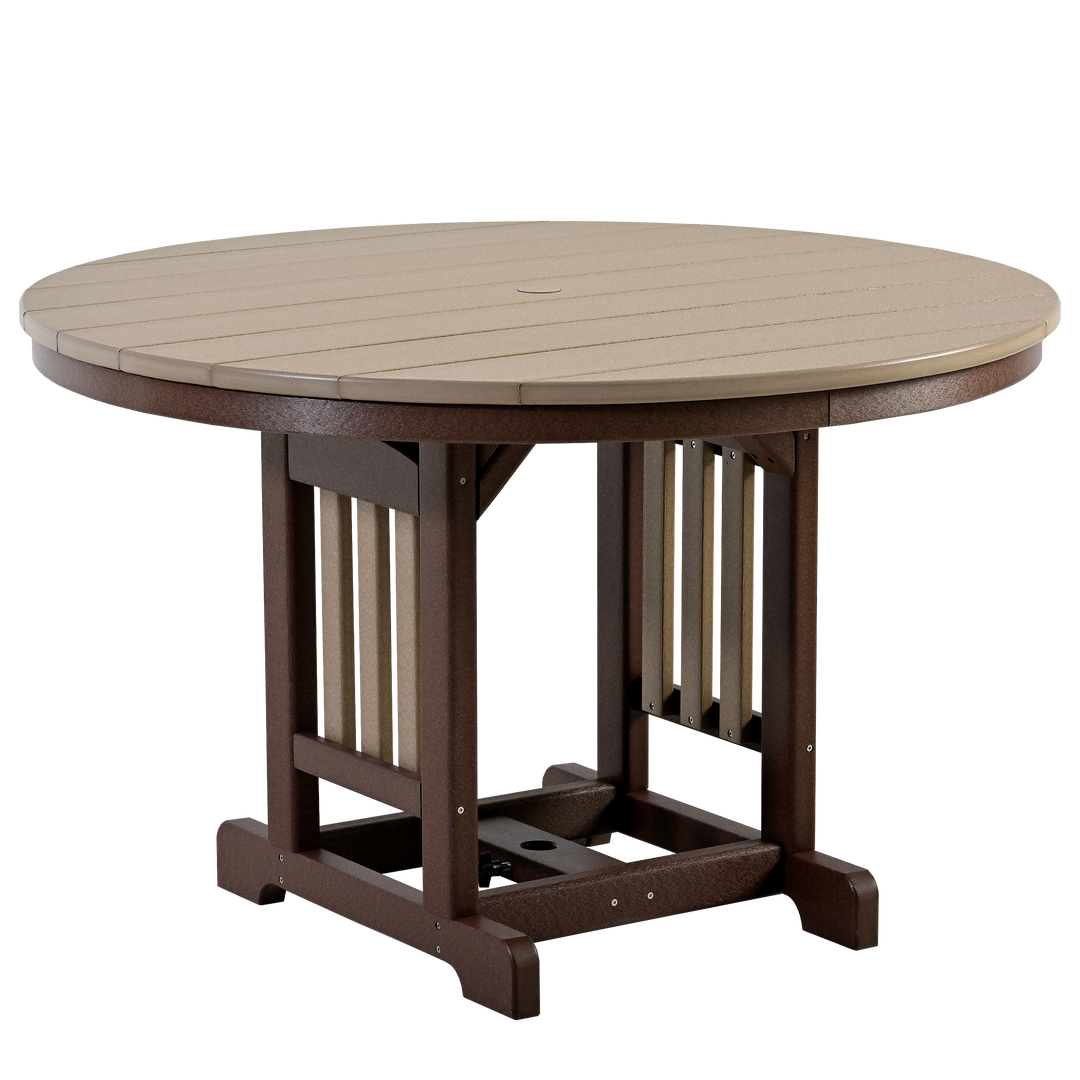QW Amish Adirondack 48 Round Table (Select Height) LPRL-RT0048