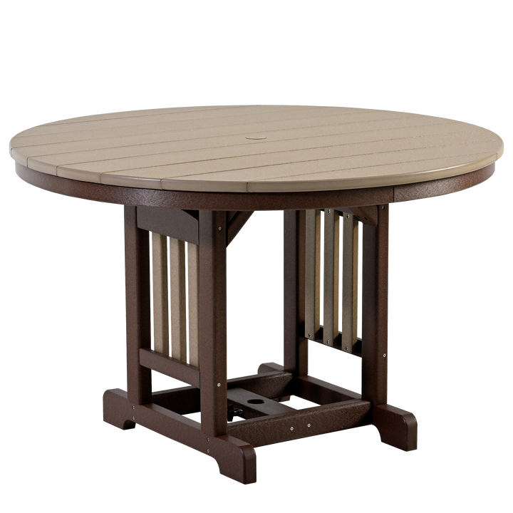 QW Amish Adirondack 48 Round Table (Select Height) LPRL-RT0048