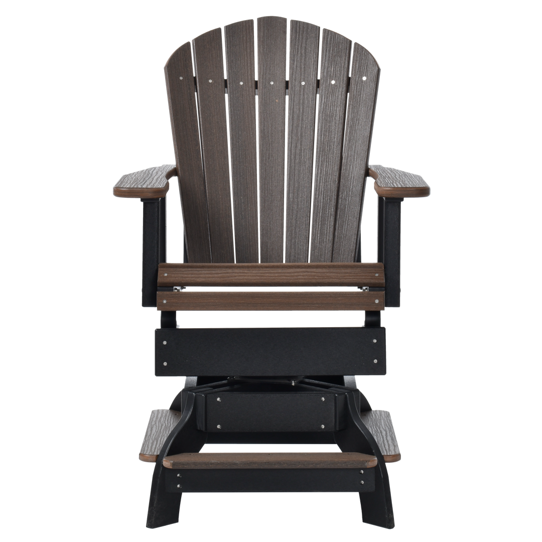 QW Amish Adirondack Swivel Counter Chair w/ Spring