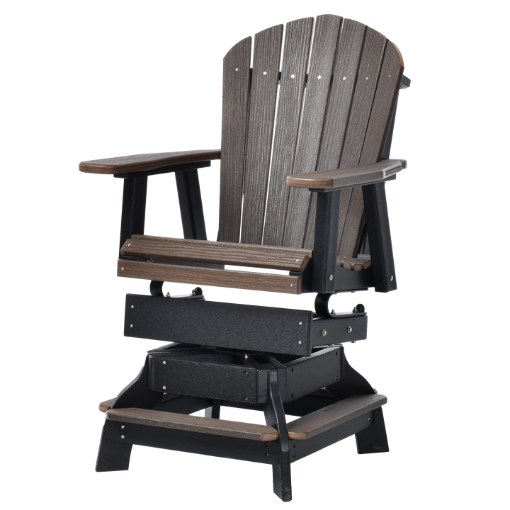 QW Amish Adirondack Swivel Counter Chair w/ Spring
