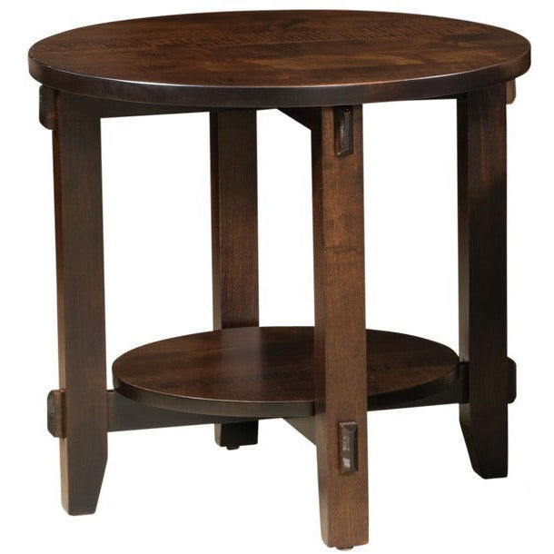 QW Amish Bungalow Round End Table