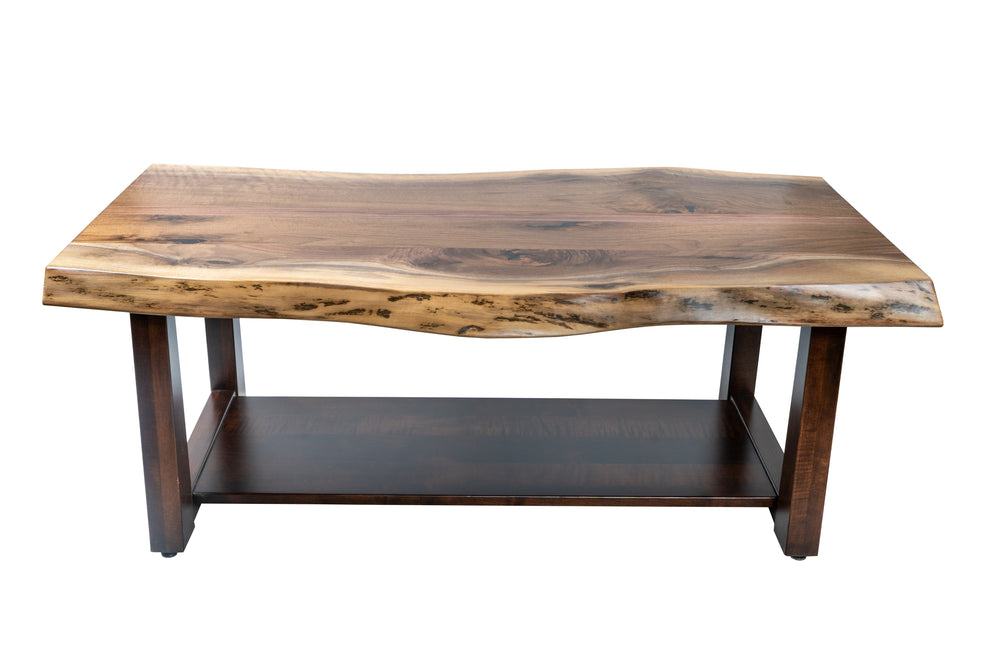 QW Amish Central Park Live Edge Coffee Table