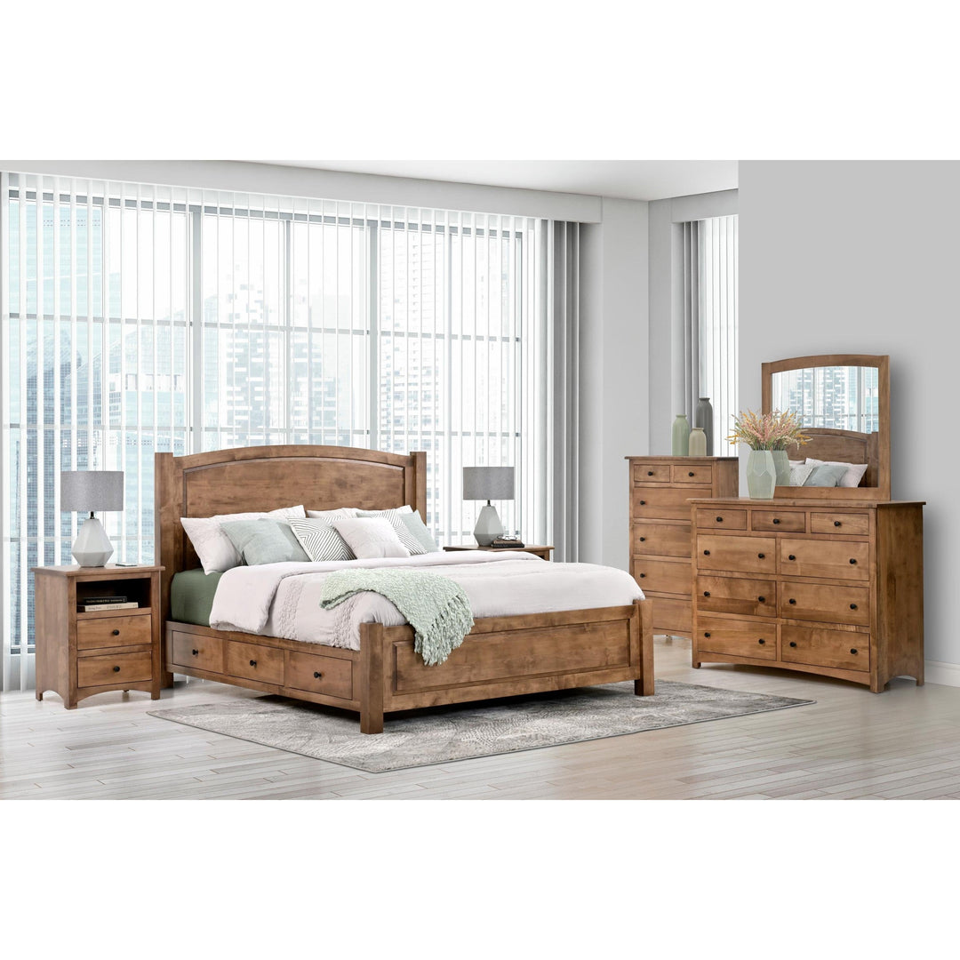 QW Amish Charlotte 5pc Set with Storage Bed
