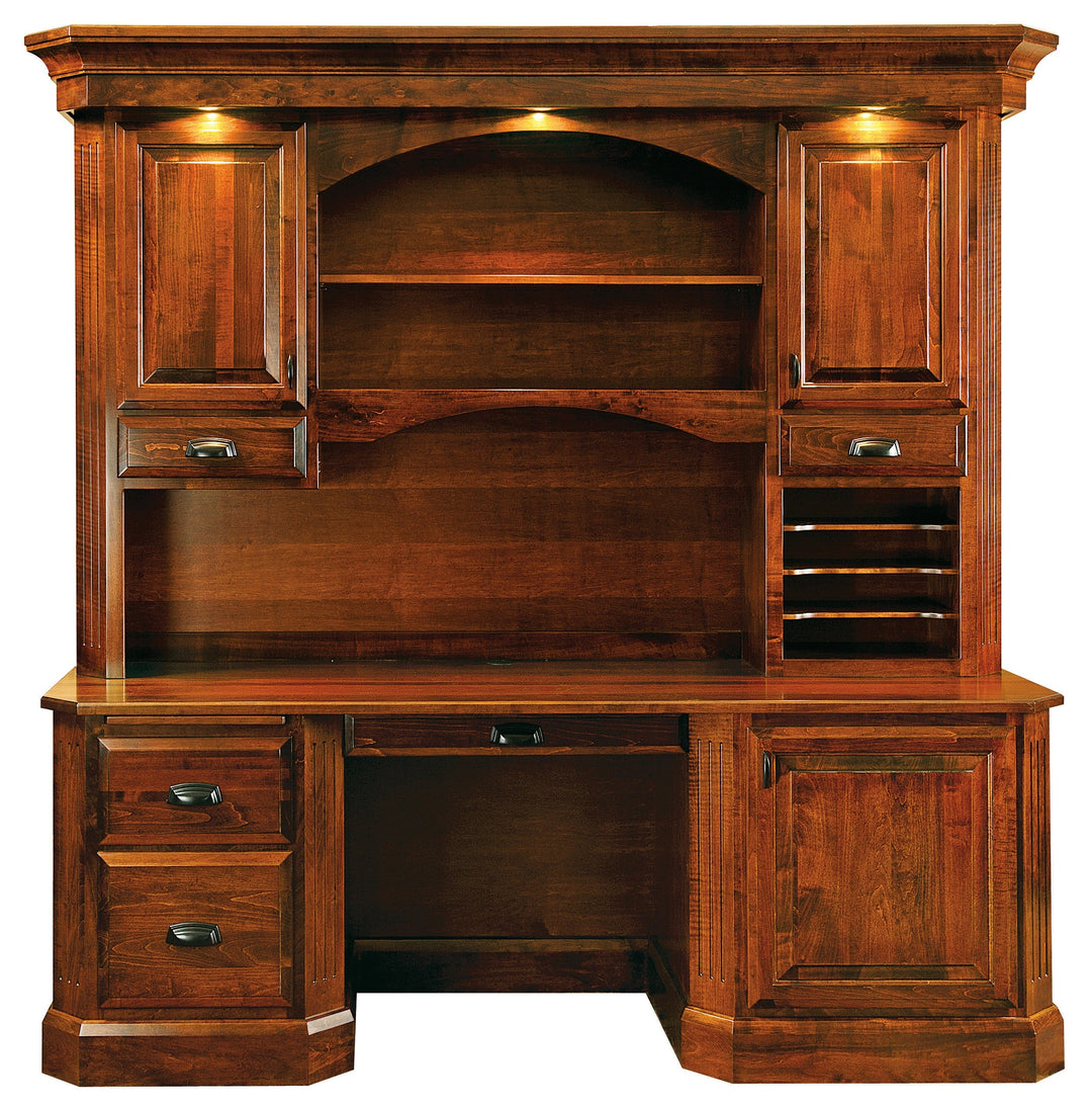 QW Amish Classic Saturn Office Desk and Optional Hutch