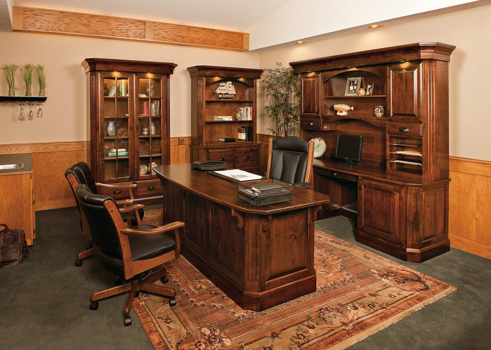 QW Amish Classic Saturn Office Desk and Optional Hutch
