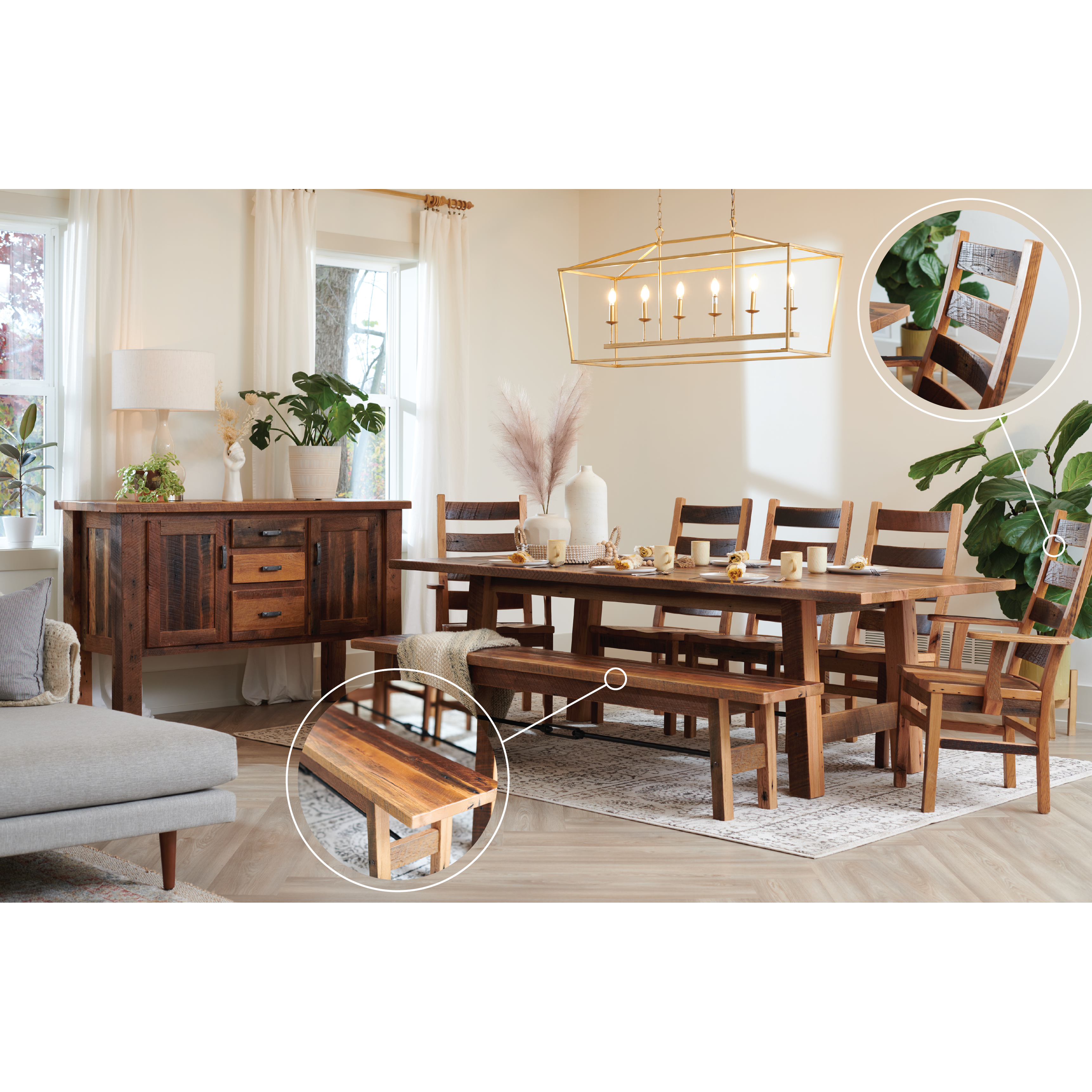 QW Amish Cleveland Bench - Thumbnail 2