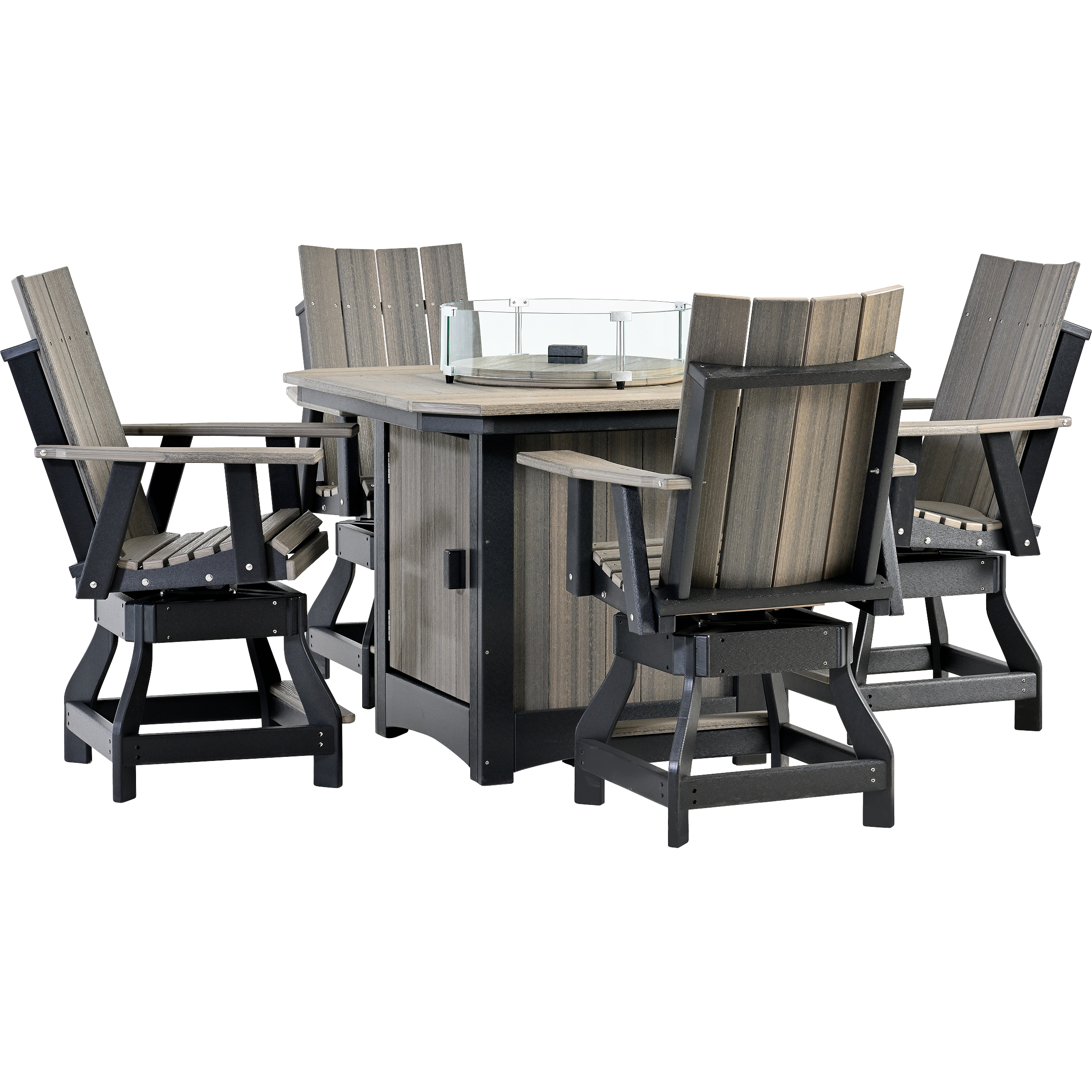 QW Amish Contempo 5pc Counter Fire Table Set – Quality Woods Furniture