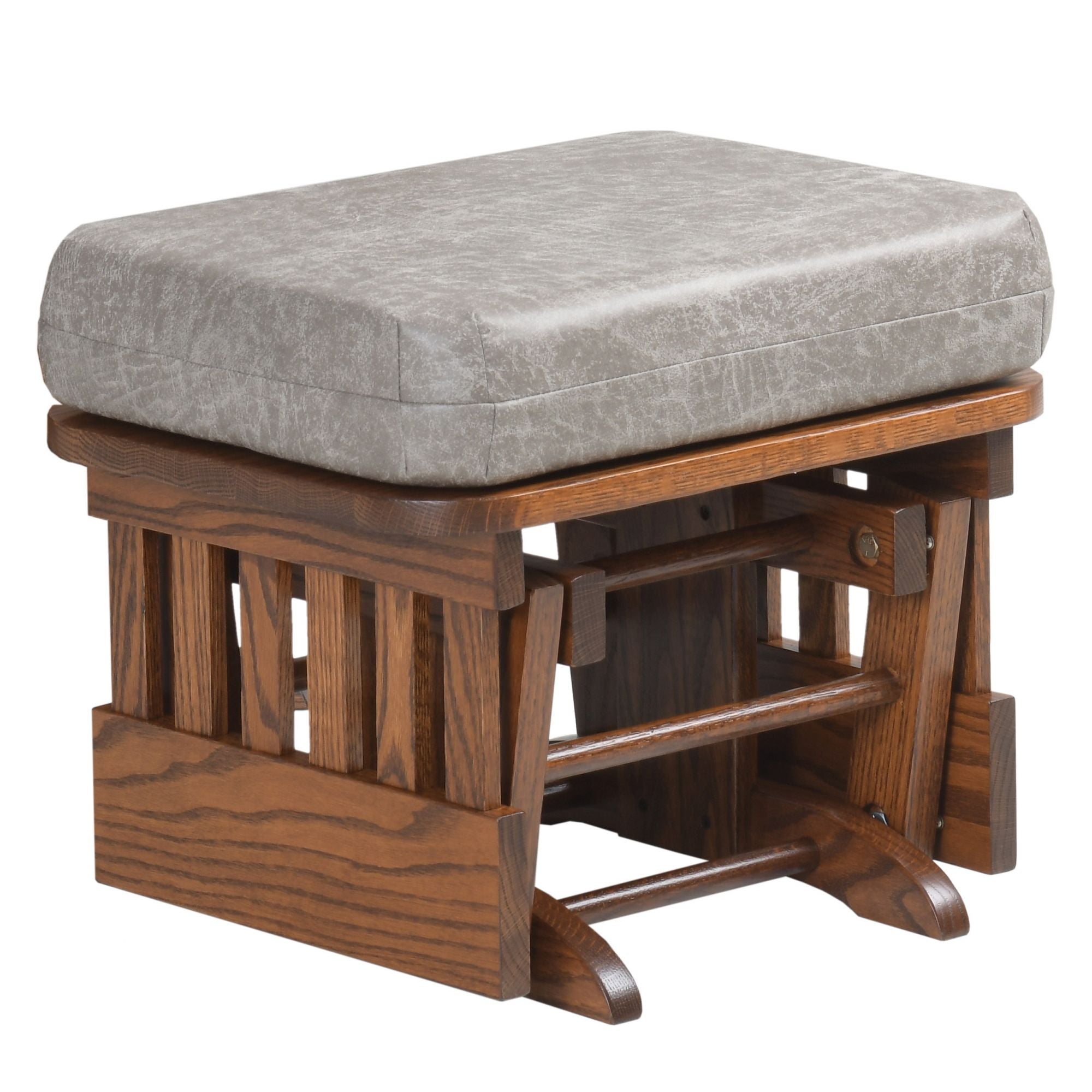 Oak glider top ottoman only