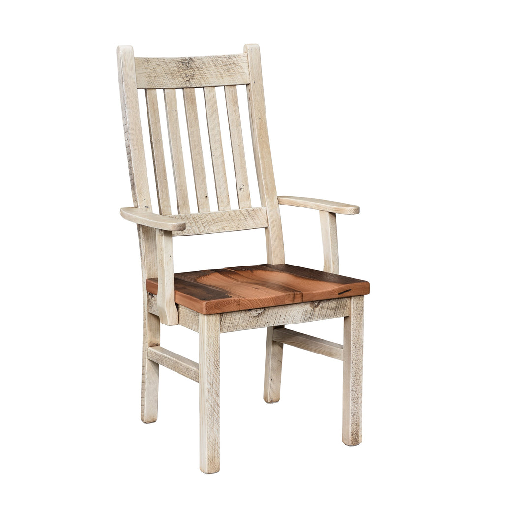 QW Amish Farmhouse Reclaimed Barnwood Arm Chair