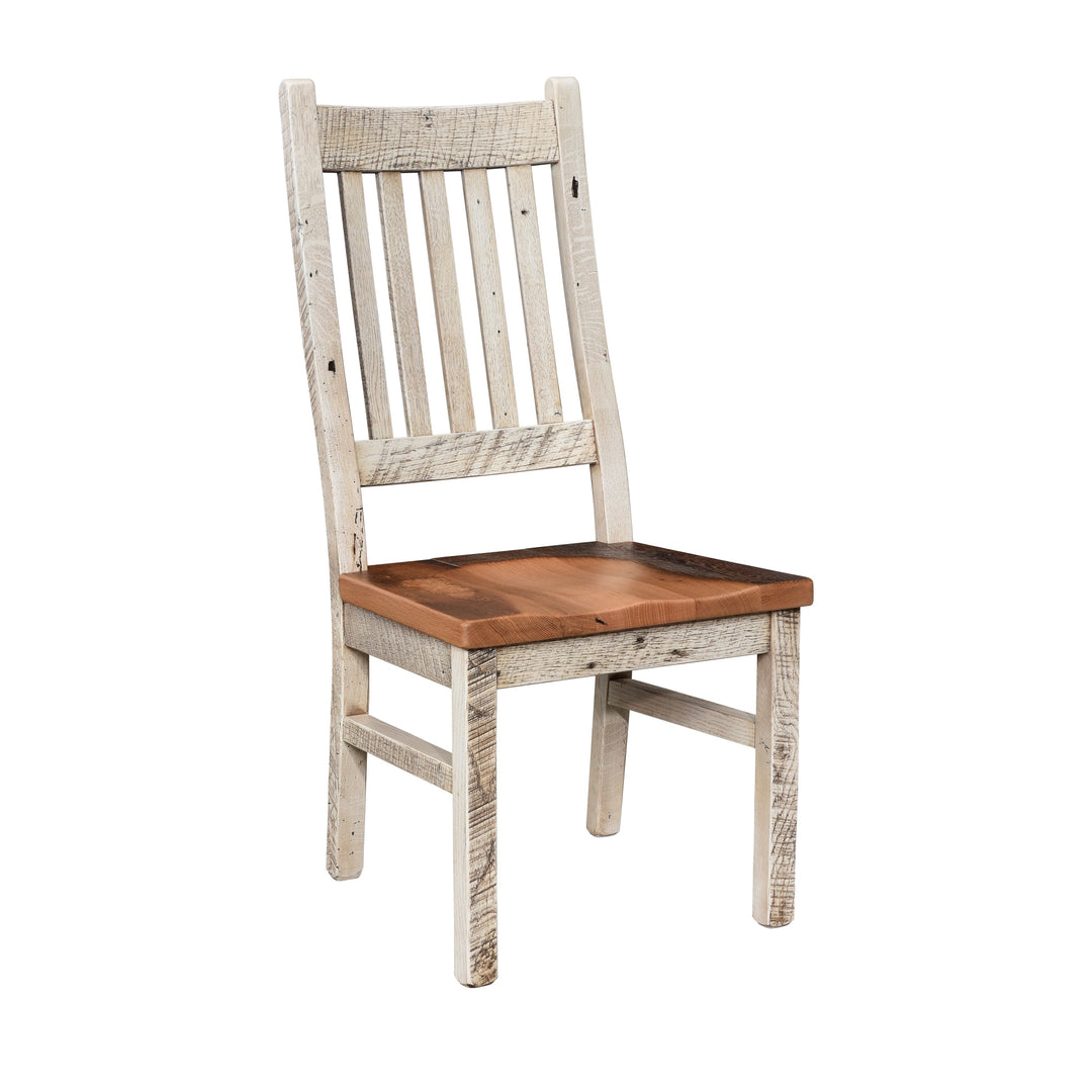 QW Amish Farmhouse Reclaimed Barnwood Side Chair