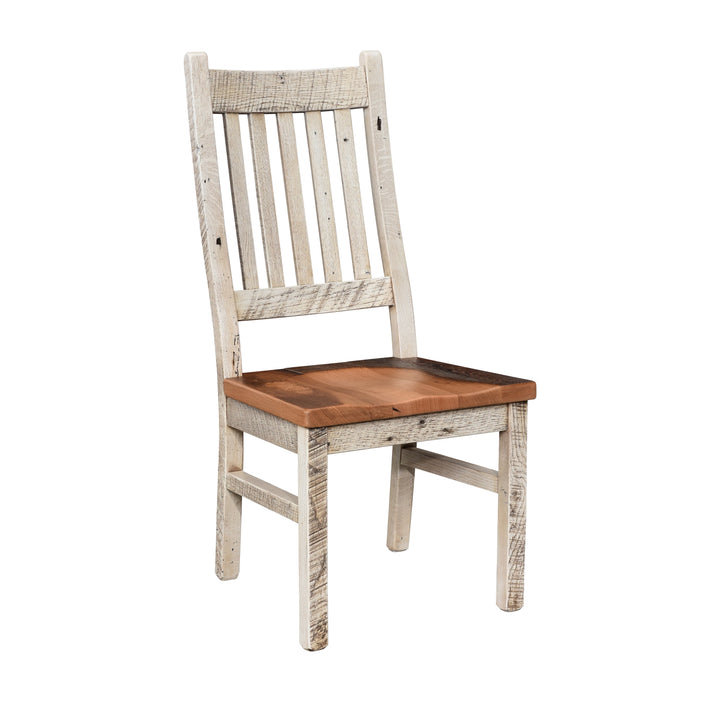 QW Amish Farmhouse Reclaimed Barnwood Side Chair