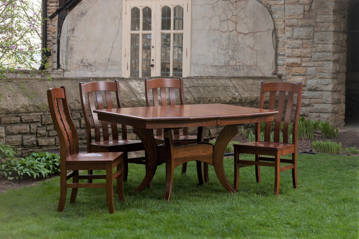 QW Amish Galveston Double Pedestal Table - Thumbnail 3