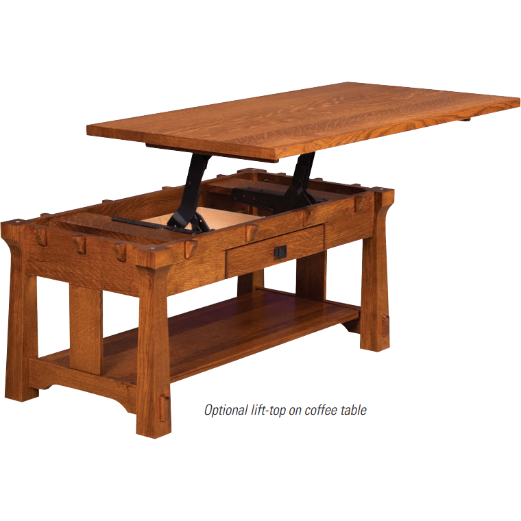 QW Amish Manitoba Coffee Table w/ Optional Lift Top SPLC-SC-4222MANC-LT COFFEE TABLE W/LIFT TOP