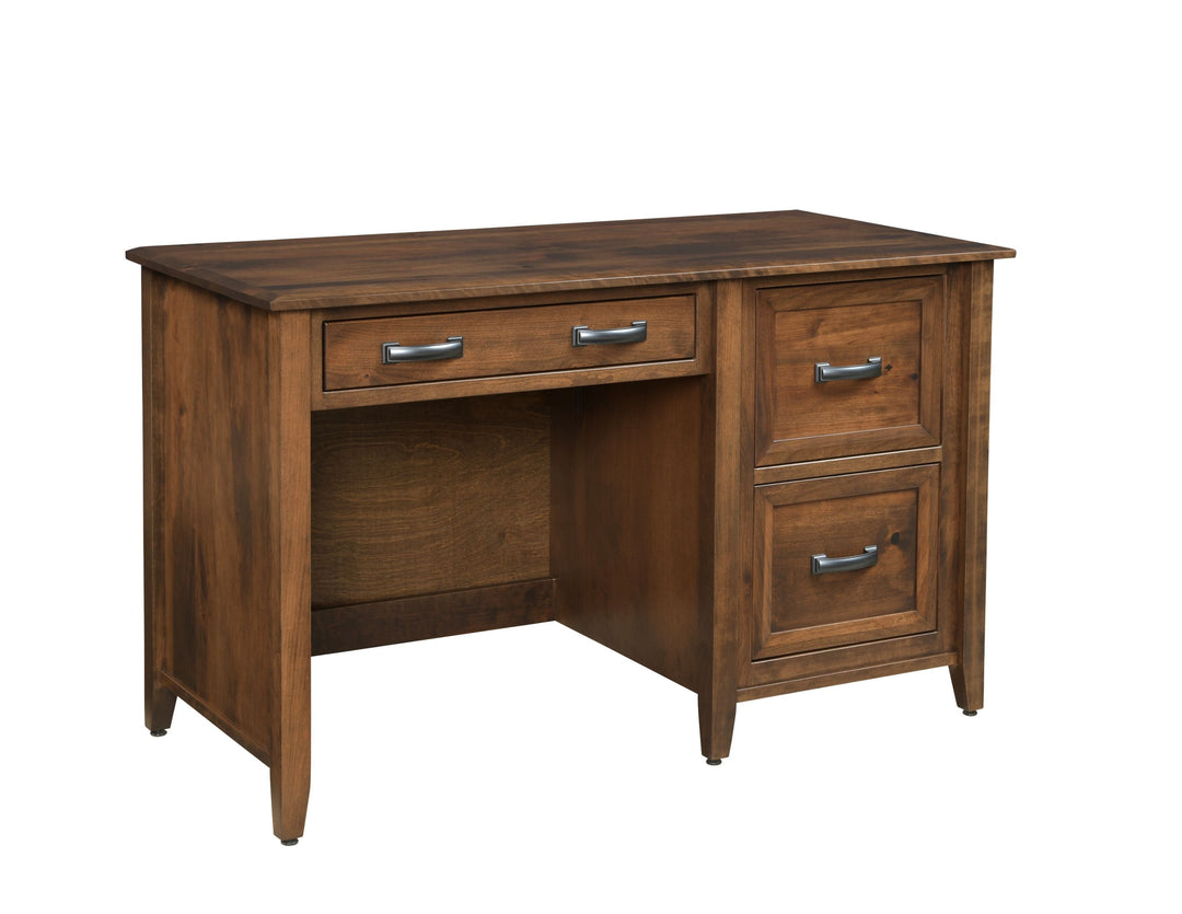 QW Amish Ventura Single Pedestal Desk w/ Optional Hutch