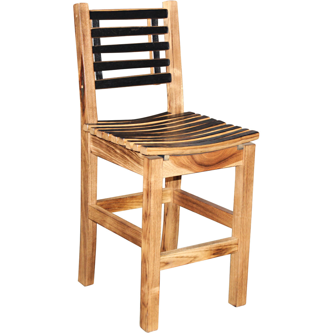 QW Amish Whiskey Barrel Bar Chair