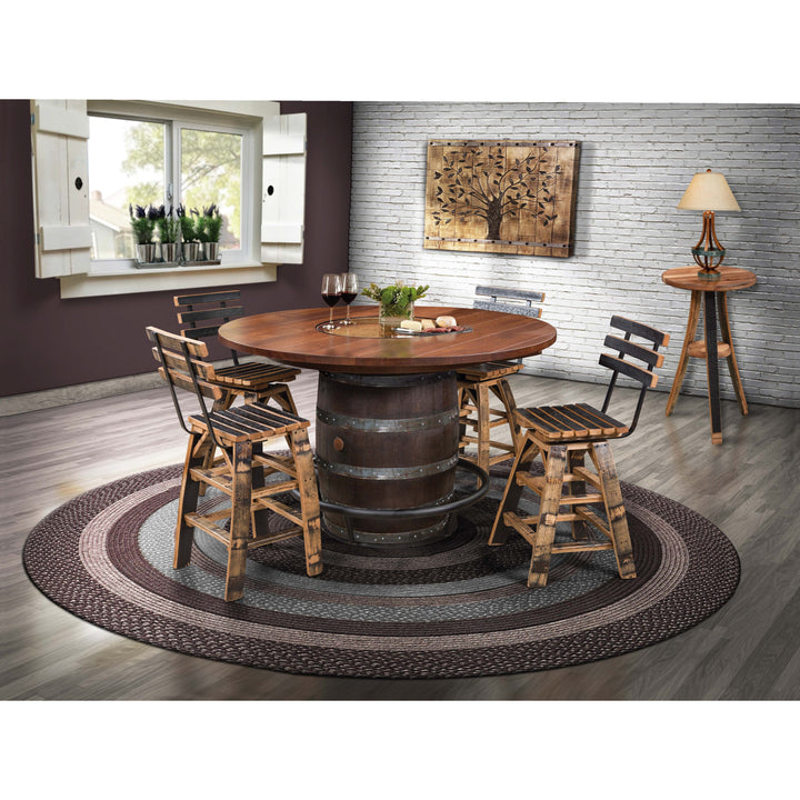QW Amish Whiskey Barrel Table - 56" QSWO RBCD-154-A