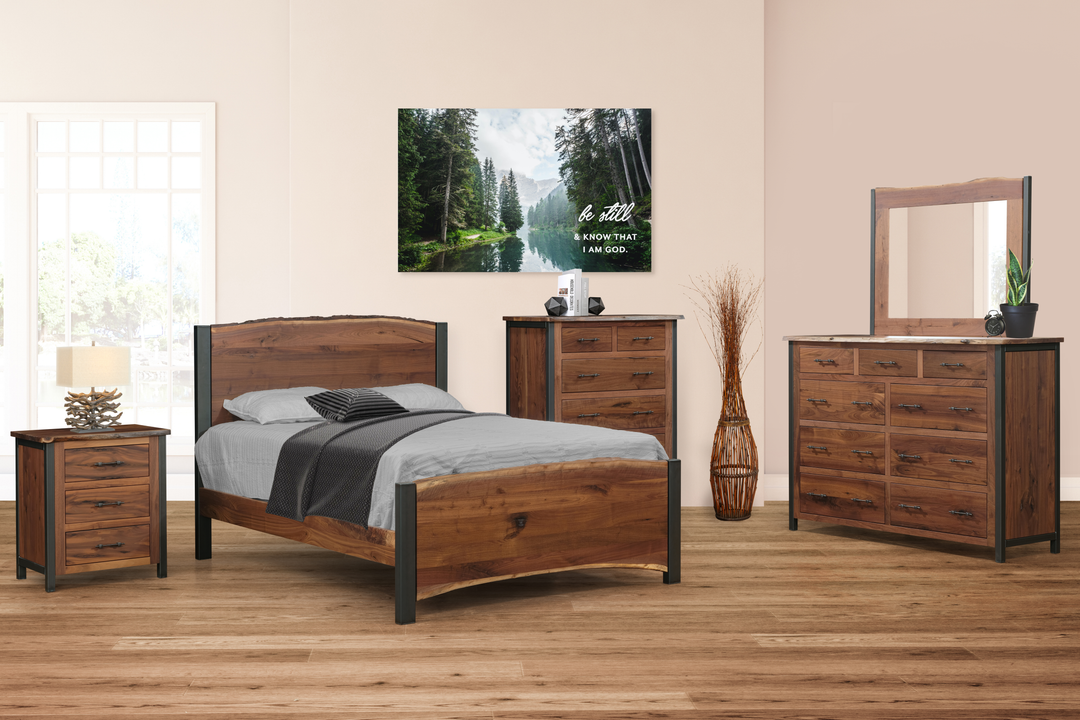 QW Amish Structura Live Edge Bed