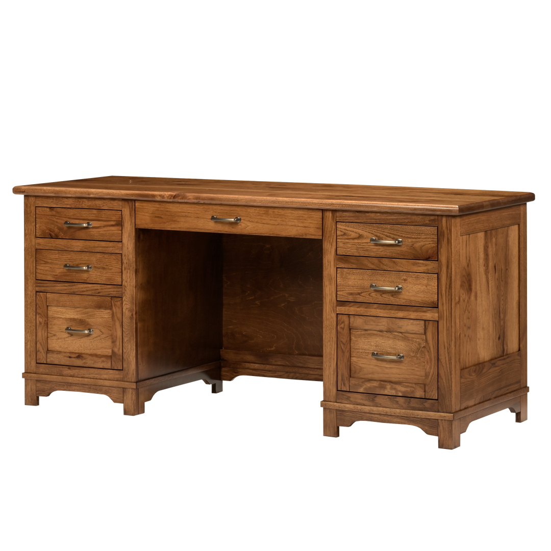 QW Amish Teton Wall Desk w/ Optional Hutch