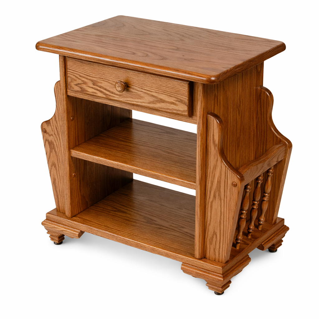 Traditional Double Magazine Stand – Quality Woods Furniture