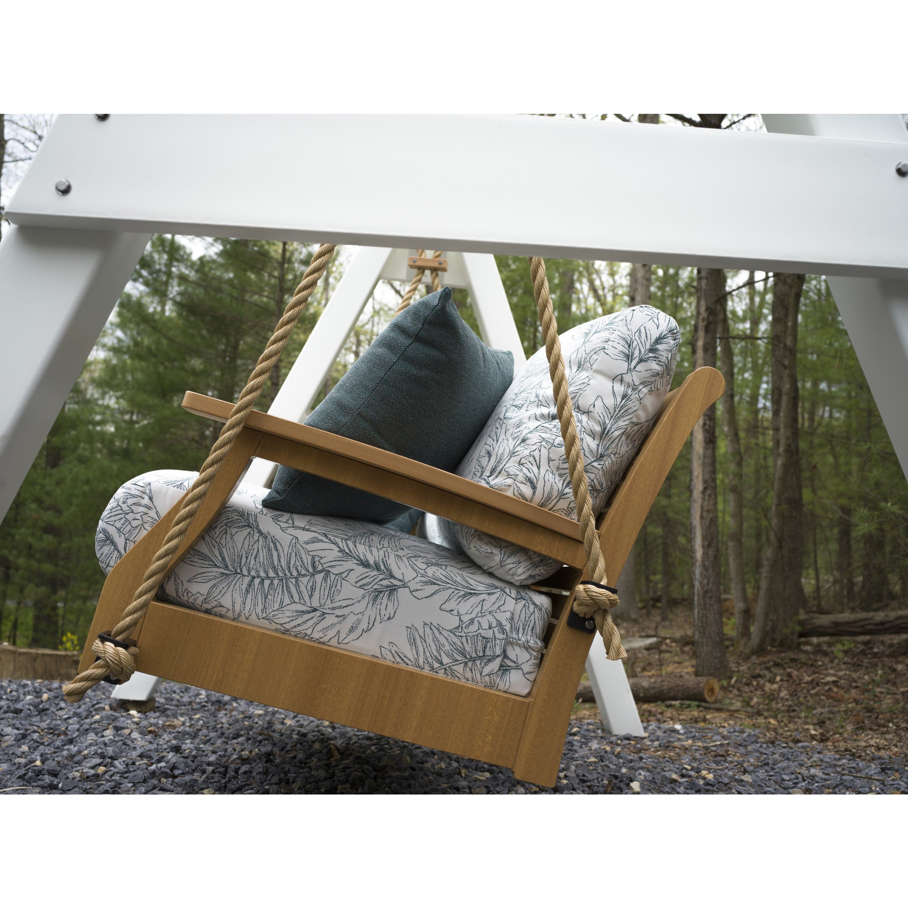 Vinyl Swing Arbor with Classic Terrace Swing | QW Furniture