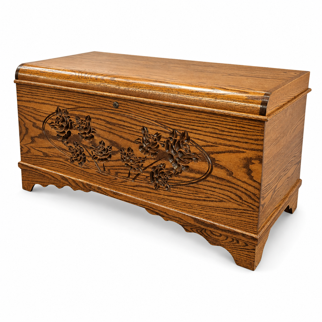 Waterfall Carved Cedar Chest (select your size)