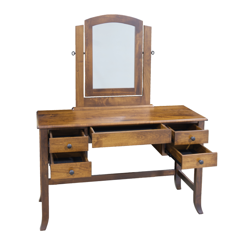 QW Amish Bunker Hill Vanity & Optional Stool