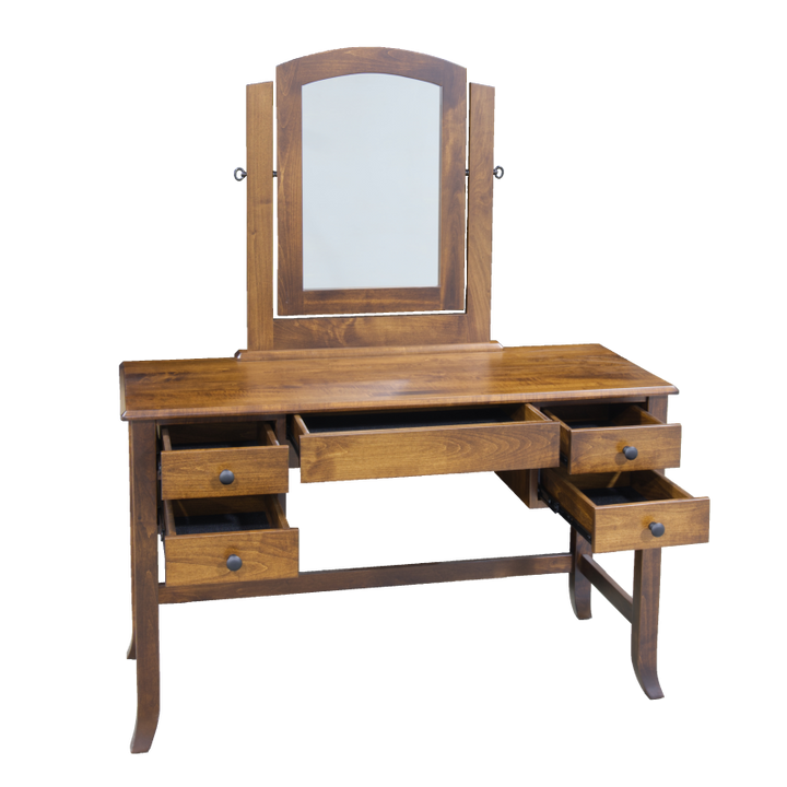 QW Amish Bunker Hill Vanity & Optional Stool
