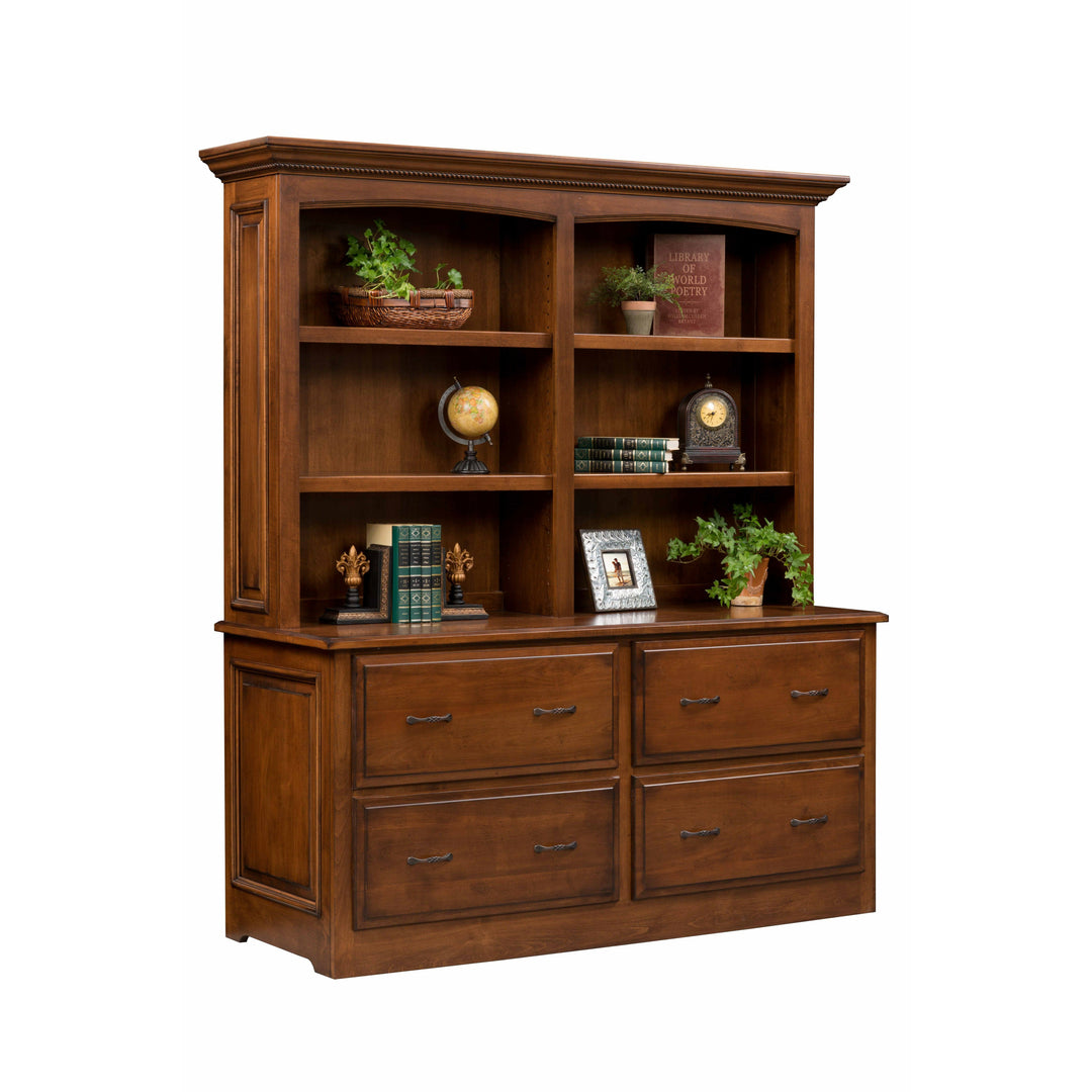 QW Amish Liberty 4 Drawer Lateral File & Optional Hutch