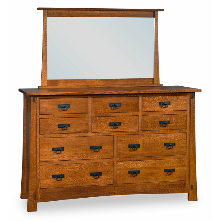 QW Amish Modesto 10 Drawer Dresser & Optional Mirror