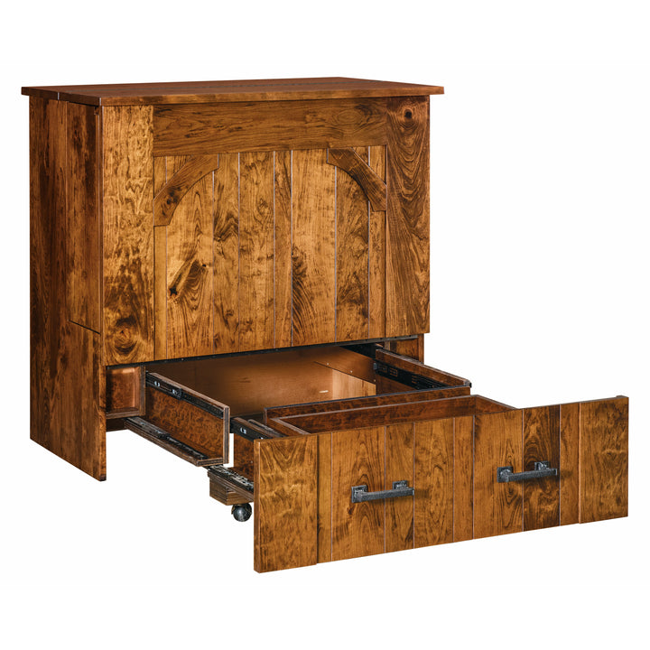 QW Amish Glenwood Murphy Cabinet Bed