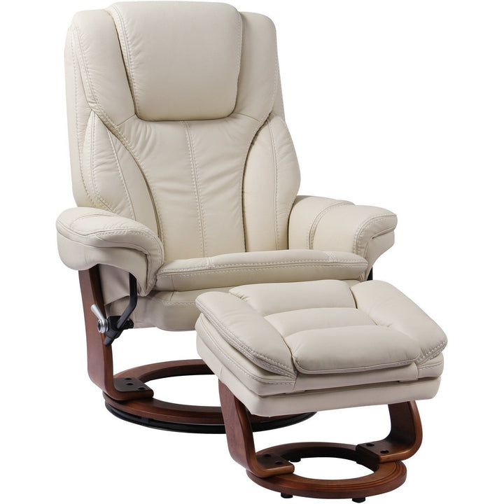 Benchmaster Furniture Hana Recliner & Ottoman 7753WB-BM010 Ivory