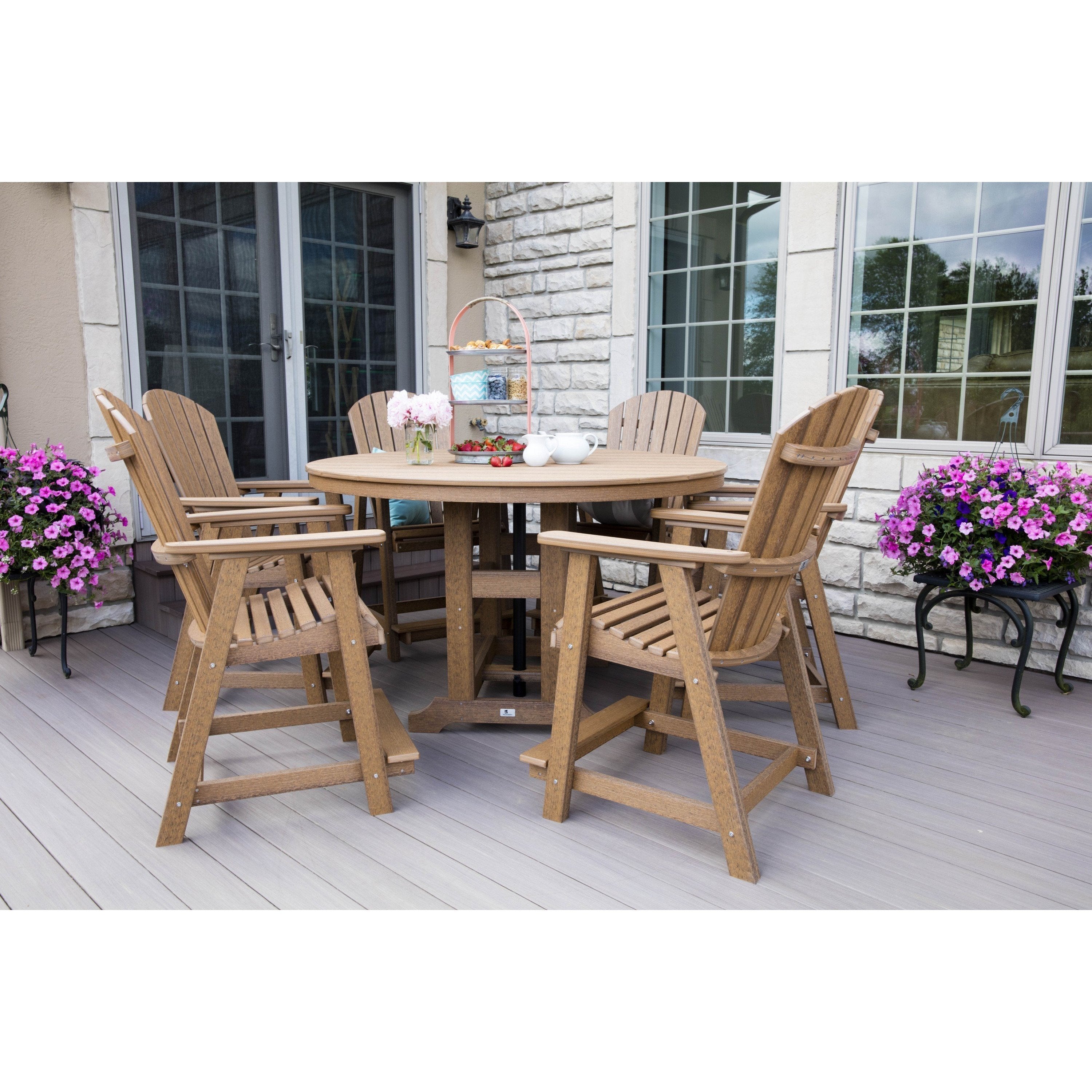 Berlin Gardens Garden Classic 60" Round Poly Counter Table - Thumbnail 3