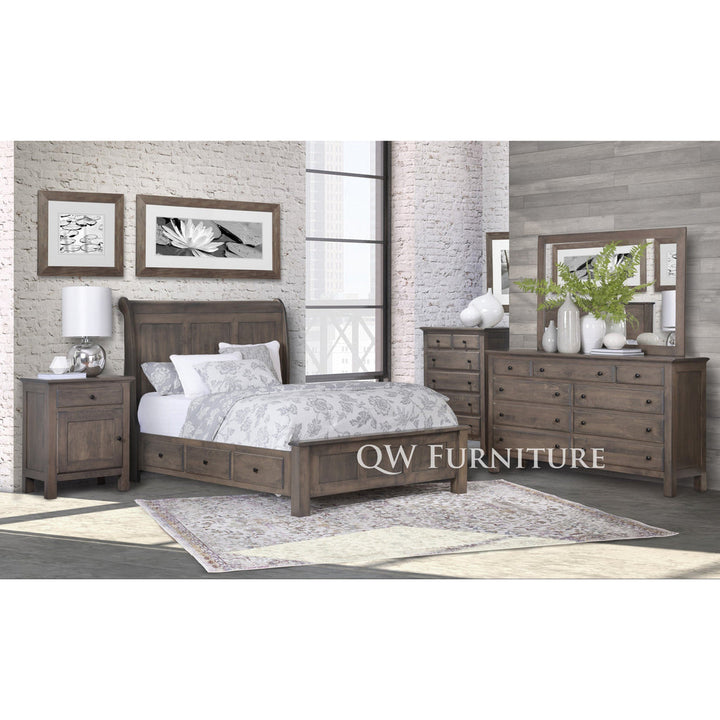 Clearance Lodge Sleigh 6 Drawer Storage Bed