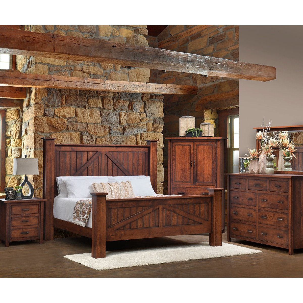 Millcraft Furniture Mountain Lodge Nightstand - Thumbnail 4