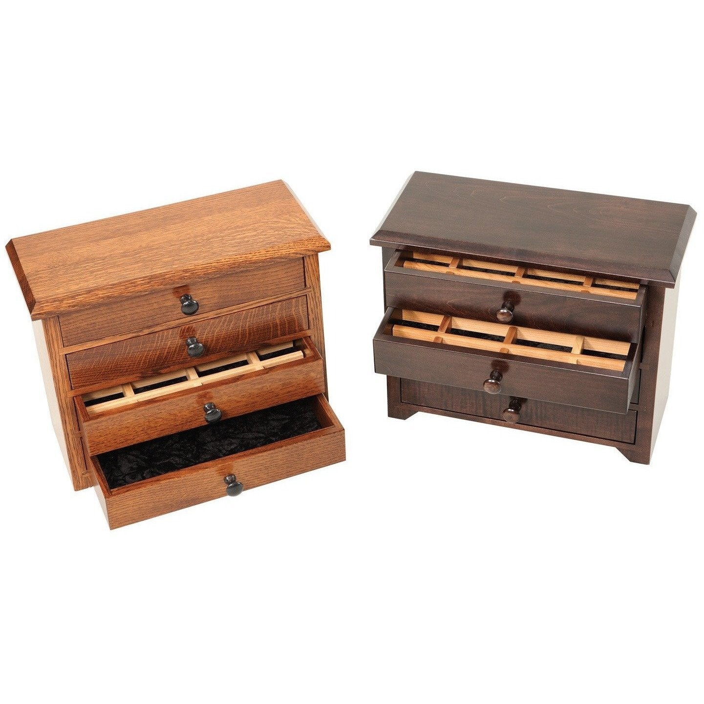 Wooden jewelry box sale 4 drawers