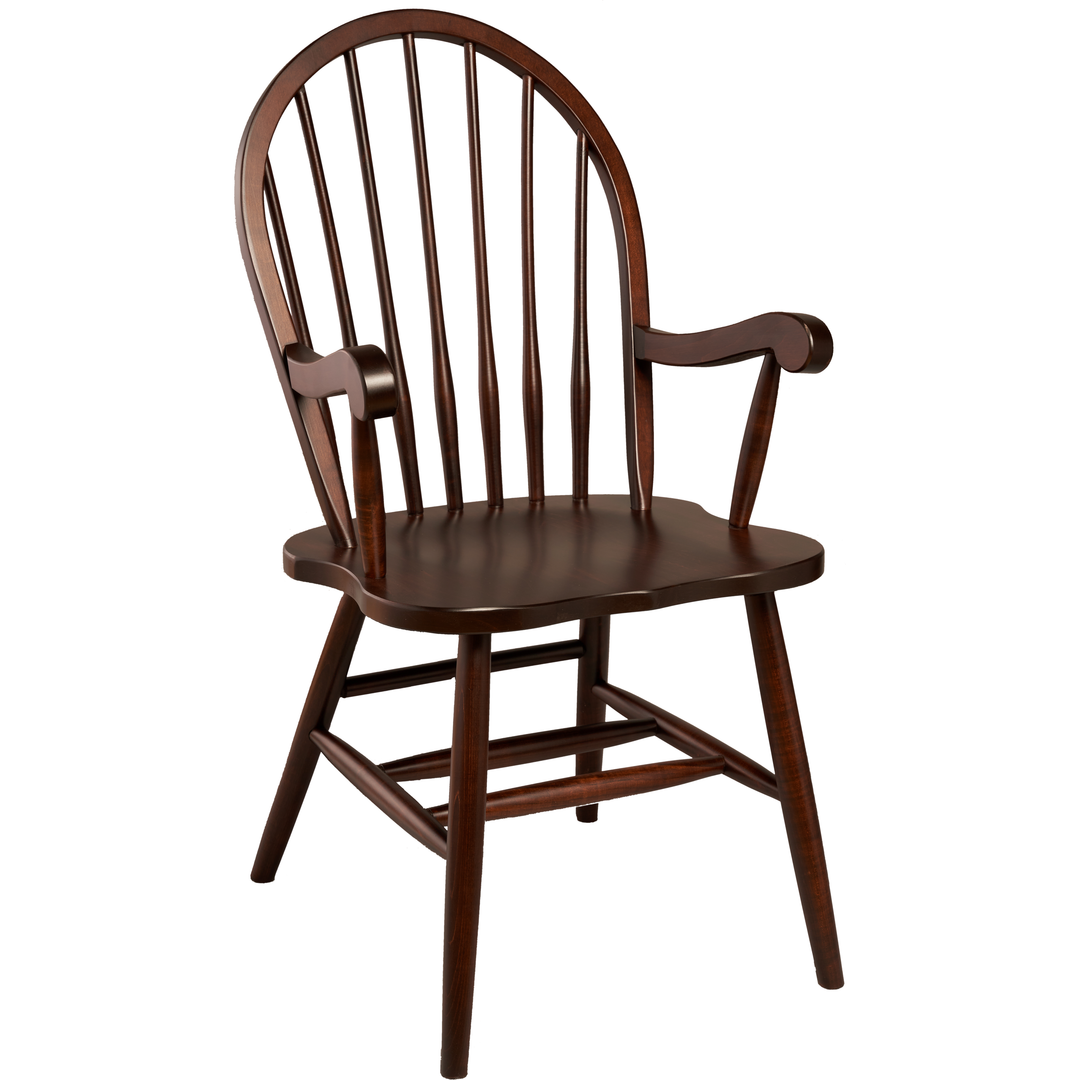 QW Amish 7 Spindle Arm Chair