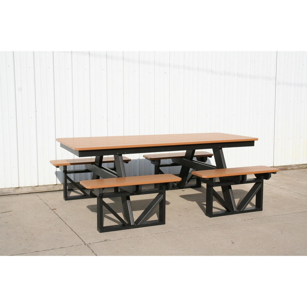 QW Amish 84" Walk-in Picnic Table LPRL-WIT3384