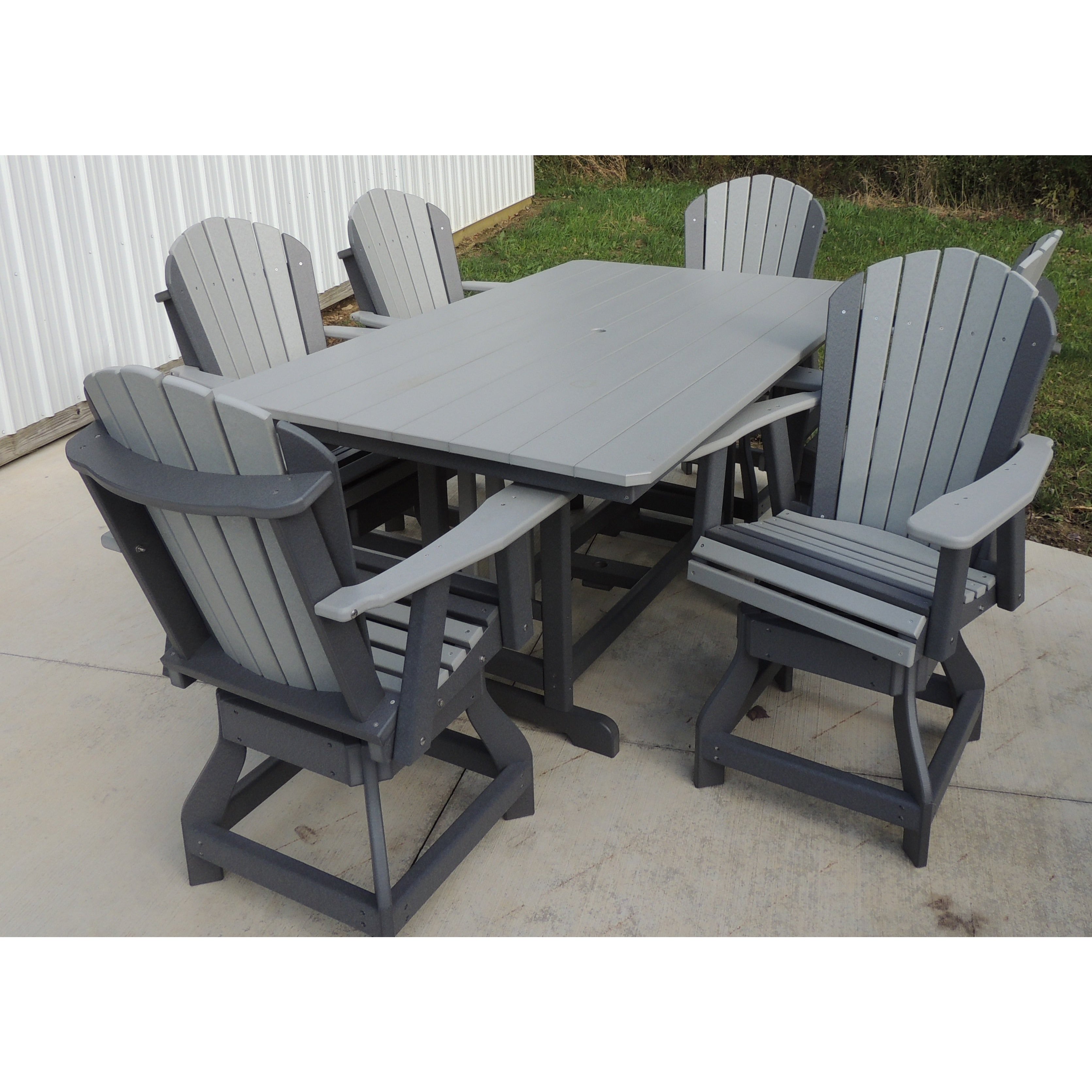 QW Amish Adirondack Counter Swivel Set - Thumbnail 2