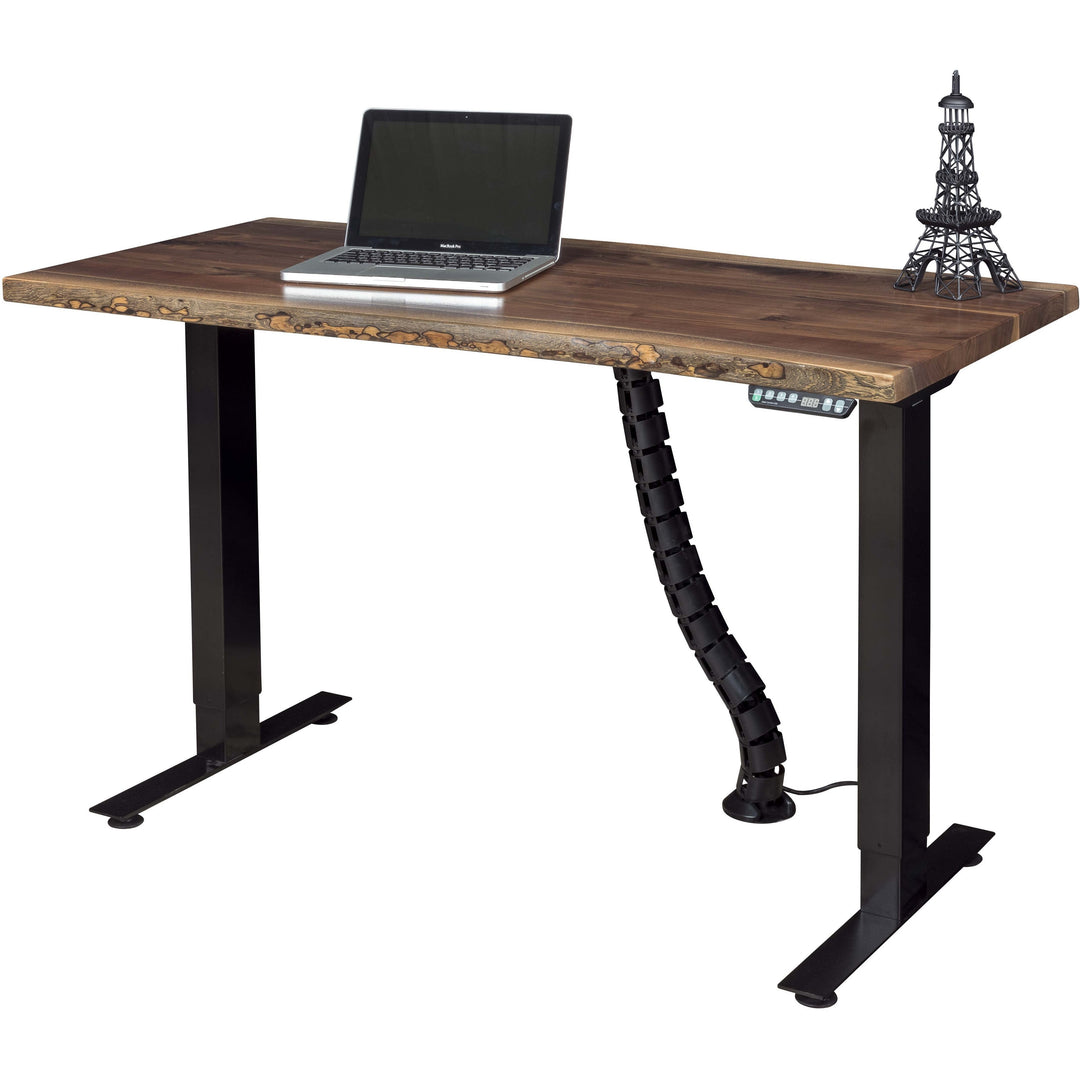 QW Amish Adona Live Edge Adjustable Standing Desk