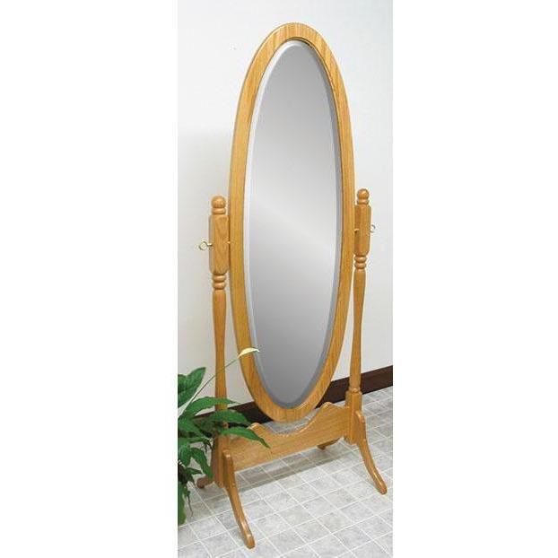 QW Amish Antique Oval Cheval Mirror